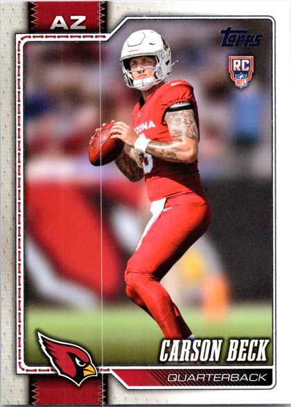 Scan of Carson Beck rookie card